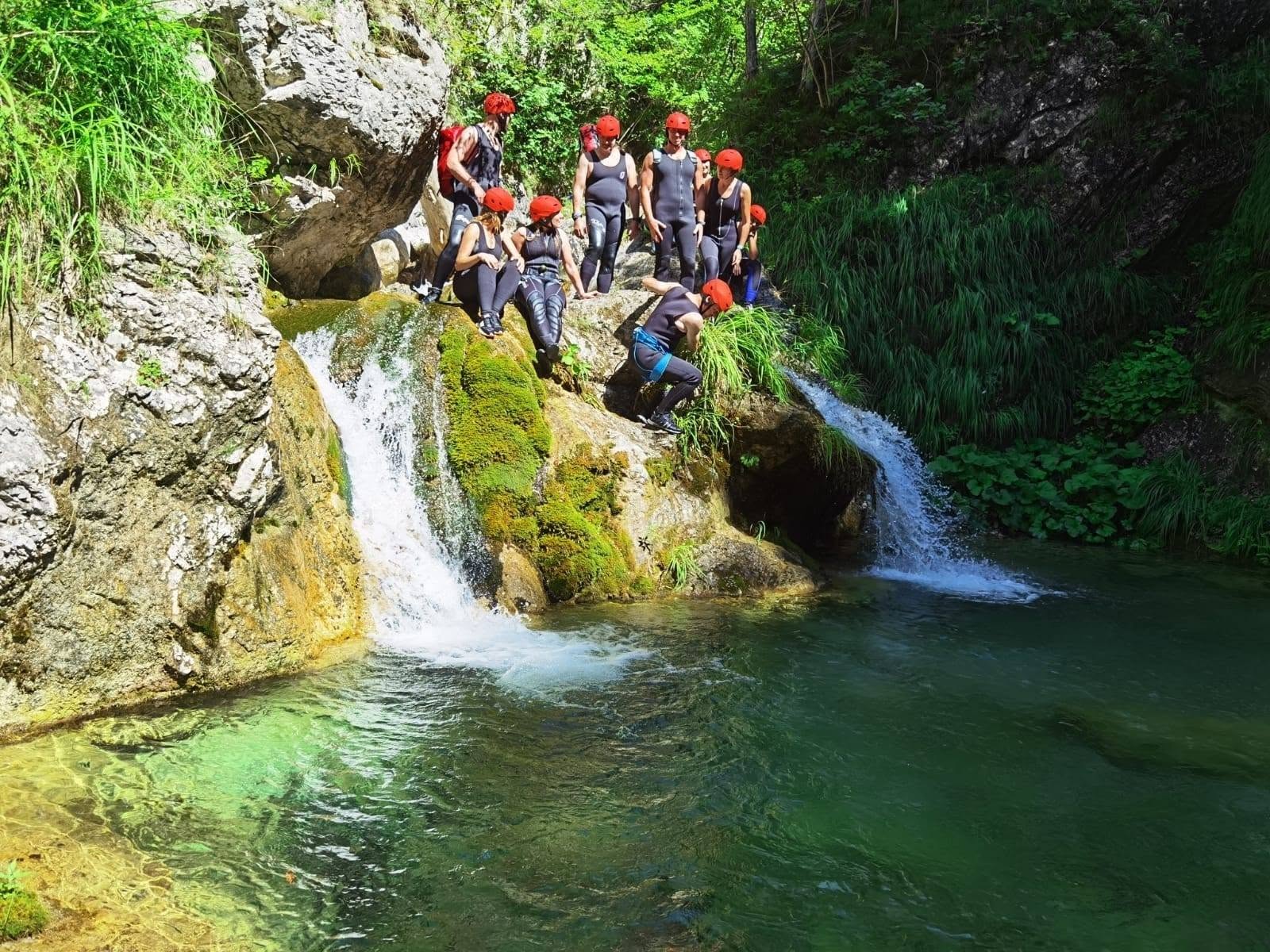 Canyoning group in the White River canyon